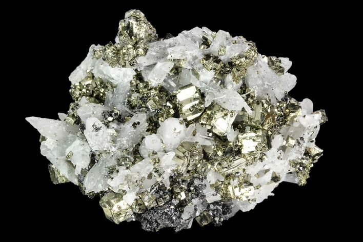 Pyrite, Sphalerite and Quartz Crystal Association - Peru #126583